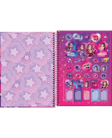 imagem de detalhe produto Caderno Espiral Capa Dura Universitário 10 Matérias Emilly Vick 160 Folhas