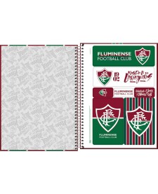 imagem de detalhe produto Caderno Espiral Capa Dura Universitário 10 Matérias Fluminense 160 Folhas