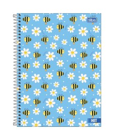 imagem principal do produto Caderno Espiral Capa Dura Universitário 10 Matérias Hit Feminino 160 Folhas 