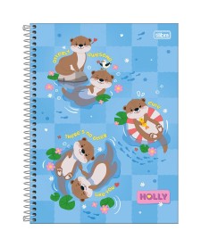 imagem principal do produto Caderno Espiral Capa Dura Universitário 10 Matérias Holly 160 Folhas