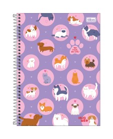 imagem principal do produto Caderno Espiral Capa Dura Universitário 10 Matérias Hug Me 160 Folhas