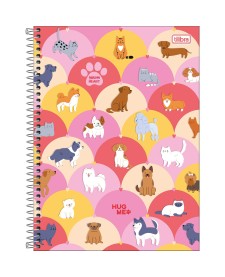 imagem principal do produto Caderno Espiral Capa Dura Universitário 10 Matérias Hug Me 160 Folhas