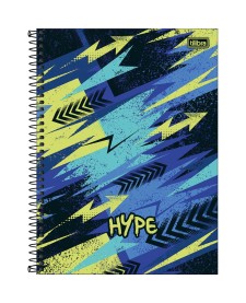 imagem principal do produto Caderno Espiral Capa Dura Universitário 10 Matérias Hype 160 Folhas