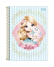 imagem principal do produto Caderno Espiral Capa Dura Universitário 10 Matérias Jolie 160 Folhas