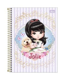 imagem principal do produto Caderno Espiral Capa Dura Universitário 10 Matérias Jolie 160 Folhas