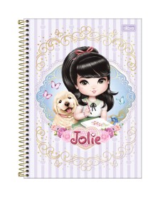 imagem principal do produto Caderno Espiral Capa Dura Universitário 10 Matérias Jolie 160 Folhas
