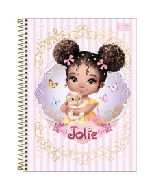 imagem principal do produto Caderno Espiral Capa Dura Universitário 10 Matérias Jolie 160 Folhas