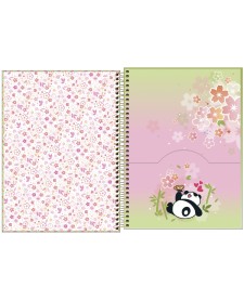 imagem de detalhe produto Caderno Espiral Capa Dura Universitário 10 Matérias Lovely Friend 160 Folhas