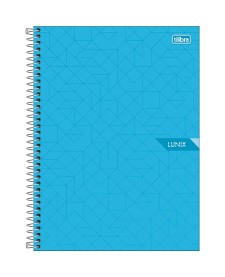 imagem principal do produto Caderno Espiral Capa Dura Universitário 10 Matérias Lunix 160 Folhas