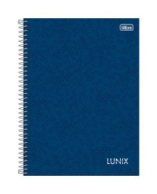 imagem principal do produto Caderno Espiral Capa Dura Universitário 10 Matérias Lunix 160 Folhas