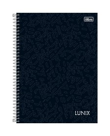 imagem principal do produto Caderno Espiral Capa Dura Universitário 10 Matérias Lunix 160 Folhas