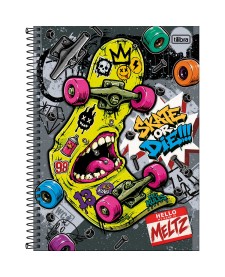 imagem principal do produto Caderno Espiral Capa Dura Universitário 10 Matérias Meltz 160 Folhas