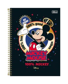 imagem principal do produto Caderno Espiral Capa Dura Universitário 10 Matérias Mickey 160 Folhas