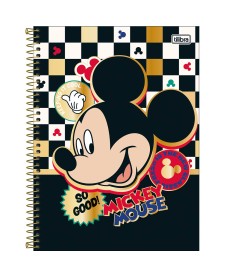 imagem principal do produto Caderno Espiral Capa Dura Universitário 10 Matérias Mickey 160 Folhas