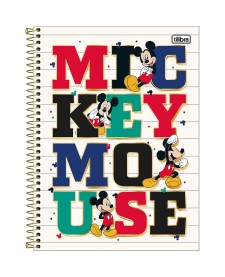 imagem principal do produto Caderno Espiral Capa Dura Universitário 10 Matérias Mickey 160 Folhas