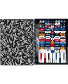 imagem de detalhe produto Caderno Espiral Capa Dura Universitário 10 Matérias Nasa 160 Folhas