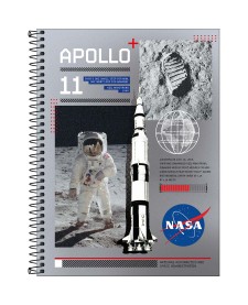 imagem principal do produto Caderno Espiral Capa Dura Universitário 10 Matérias Nasa 160 Folhas