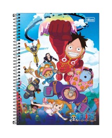 imagem principal do produto Caderno Espiral Capa Dura Universitário 10 Matérias One Piece 160 Folhas