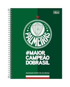 imagem principal do produto Caderno Espiral Capa Dura Universitário 10 Matérias Palmeiras 160 Folhas