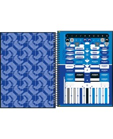 imagem de detalhe produto Caderno Espiral Capa Dura Universitário 10 Matérias PlayStation 160 Folhas