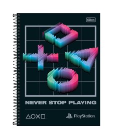 imagem principal do produto Caderno Espiral Capa Dura Universitário 10 Matérias PlayStation 160 Folhas