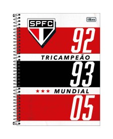 imagem principal do produto Caderno Espiral Capa Dura Universitário 10 Matérias São Paulo 160 Folhas