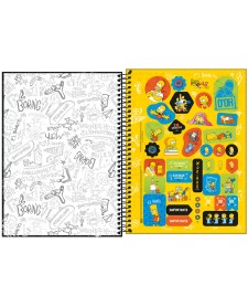 imagem de detalhe produto Caderno Espiral Capa Dura Universitário 10 Matérias Simpsons 160 Folhas