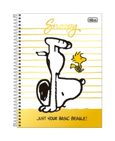 imagem principal do produto Caderno Espiral Capa Dura Universitário 10 Matérias Snoopy 160 Folhas