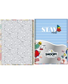 imagem de detalhe produto Caderno Espiral Capa Dura Universitário 10 Matérias Snoopy Core 160 Folhas