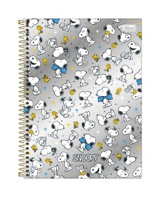 imagem principal do produto Caderno Espiral Capa Dura Universitário 10 Matérias Snoopy Core 160 Folhas