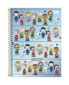 imagem principal do produto Caderno Espiral Capa Dura Universitário 10 Matérias Snoopy Core 160 Folhas