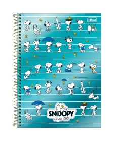imagem principal do produto Caderno Espiral Capa Dura Universitário 10 Matérias Snoopy Core 160 Folhas