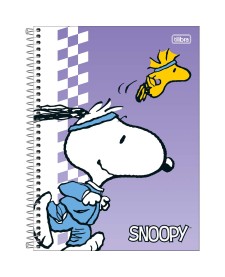 imagem principal do produto Caderno Espiral Capa Dura Universitário 10 Matérias Snoopy Fit 160 Folhas