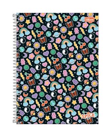 imagem principal do produto Caderno Espiral Capa Dura Universitário 10 Matérias Spice Feminino 160 Folhas 