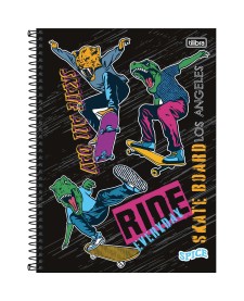imagem principal do produto Caderno Espiral Capa Dura Universitário 10 Matérias Spice Masculino 160 Folhas
