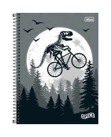 imagem principal do produto Caderno Espiral Capa Dura Universitário 10 Matérias Spice Masculino 160 Folhas