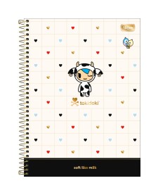 imagem principal do produto Caderno Espiral Capa Dura Universitário 10 Matérias Tokidoki Moofia 160 Folhas