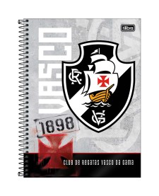 imagem principal do produto Caderno Espiral Capa Dura Universitário 10 Matérias Vasco 160 Folhas