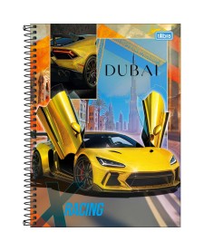 imagem principal do produto Caderno Espiral Capa Dura Universitário 10 Matérias X-Racing 160 Folhas
