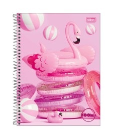 imagem principal do produto Caderno Espiral Capa Dura Universitário 10 Matérias Zoom+ Feminino 200 Folhas