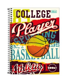 imagem principal do produto Caderno Espiral Capa Dura Universitário 10 Matérias Zoom+ Masculino 200 Folhas