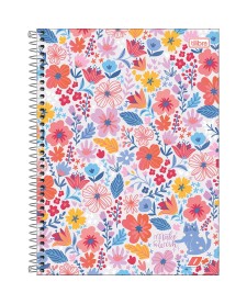 imagem principal do produto Caderno Espiral Capa Dura Universitário 12 Matérias D+ Feminino 240 Folhas