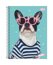 imagem principal do produto Caderno Espiral Capa Dura Universitário 12 Matérias Flip+ Feminino 240 Folhas 