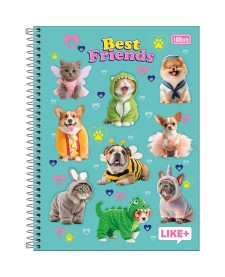 imagem principal do produto Caderno Espiral Capa Dura Universitário 12 Matérias Like+ Feminino 240 Folhas