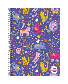 imagem principal do produto Caderno Espiral Capa Dura Universitário 12 Matérias Pepper Feminino 192 Folhas