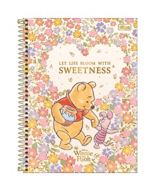imagem principal do produto Caderno Espiral Capa Dura Universitário 12 Matérias Pooh 192 Folhas