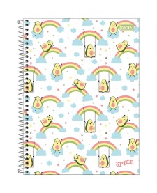imagem principal do produto Caderno Espiral Capa Dura Universitário 12 Matérias Spice Feminino 192 Folhas