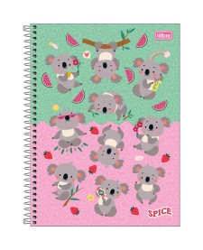 imagem principal do produto Caderno Espiral Capa Dura Universitário 12 Matérias Spice Feminino 192 Folhas 