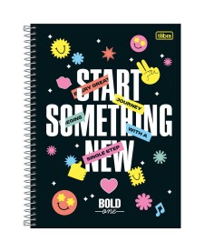 imagem principal do produto Caderno Espiral Capa Dura Universitário 15 Matérias Bold One Feminino 240 Folhas