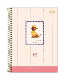 imagem principal do produto Caderno Espiral Capa Dura Universitário 15 Matérias Brownie 240 Folhas